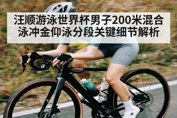 汪顺游泳世界杯男子200米混合泳冲金仰泳分段关键细节解析